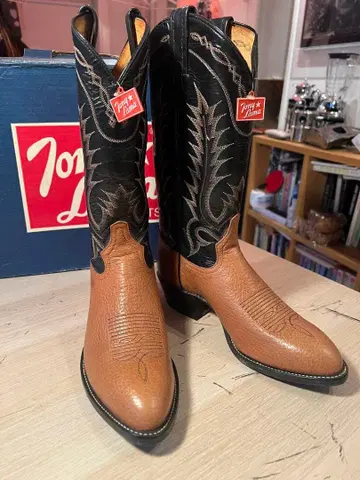 토니 라마 웨스턴 부츠 브라운/블랙 8 새상품, 박스 포함