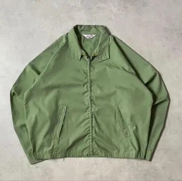 70s 빈티지 탄력 해링턴 자켓 스윙탑 그린