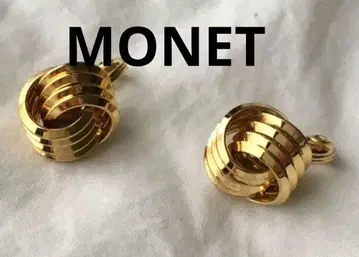 빈티지 Monet 노트 골드 귀찌 모네 매듭