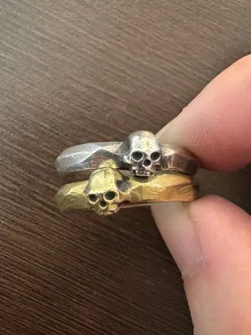 아젠트그림 2연 스컬 반지 ArgentGleam