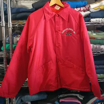 USA 구제 의류 안감 부착 기업 워크 자수 나일론 자켓