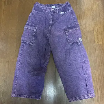 VISION STREET WEAR 데님 와이드 팬츠 퍼플 L