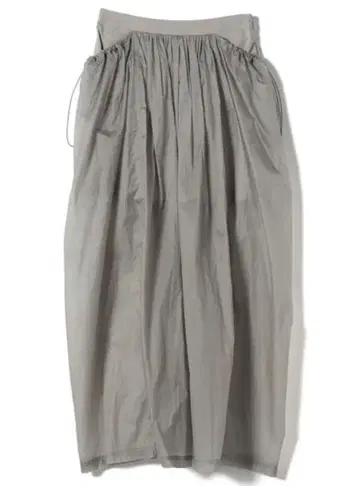 그레이 레이어드 스타일 롱 스커트 드로우 스트링 포함