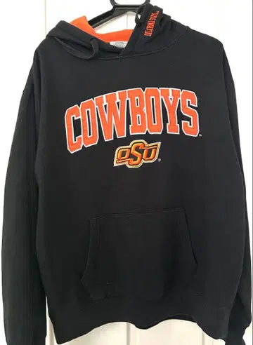 COWBOYS 플리스 후드티 XL 블랙/오렌지