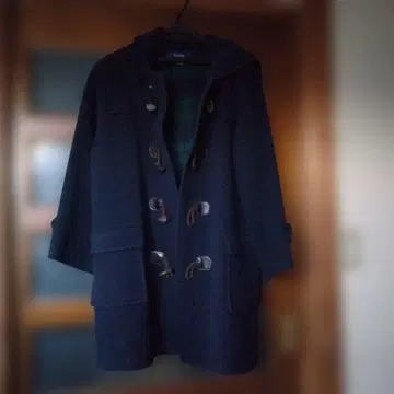 KEITH 네이비 더플 코트 후드 부착