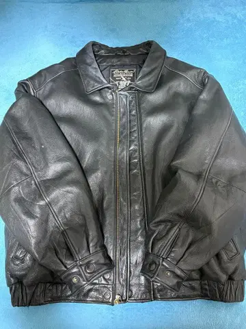 Eddie Bauer 소가죽 가죽 블루종 A-2