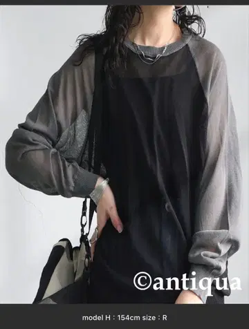 antiqua 래글런 시어 니트