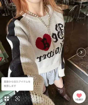 sedalce girl 사이드 라인 자카드 모듬 니트