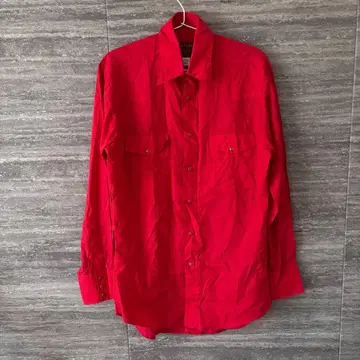RUSTLER 웨스턴 셔츠 긴팔 셔츠 레드 X-Long 빨간색