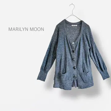 [ MARILYN MOON ] 실크 혼방 가디건 티어드 빅버튼