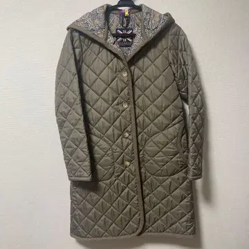 LAVENHAM 브랜든 퀼팅 코트 36 올리브