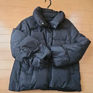 발수 오버 사이즈 다운 자켓 블랙