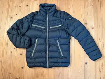 블랙 다운 자켓 스탠드 카라