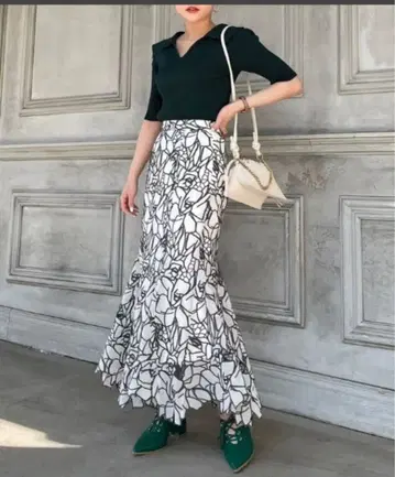 rienda 리엔다 컷워크 머메이드 스커트 S 화이트 새상품급