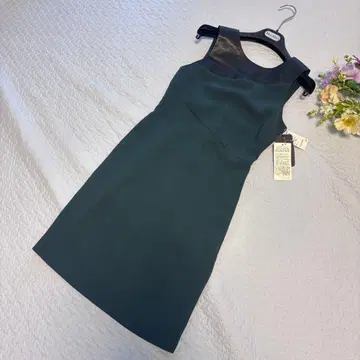 ARMANI 다크 그린 슬리브리스 타이트 원피스 택 포함 새상품