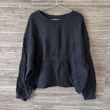 숏 기장 드롭 숄더 퀼팅 트레이닝복 [ XXL ] 블랙 맨투맨