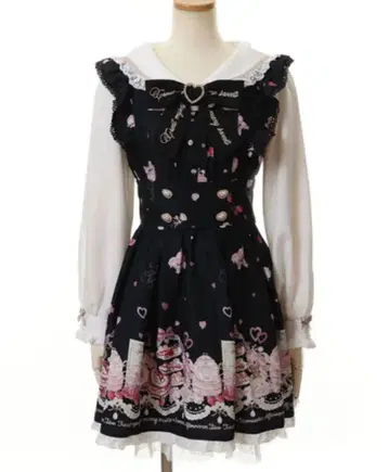 LIZLISA Afternoontea 패턴 원피스 M 블랙