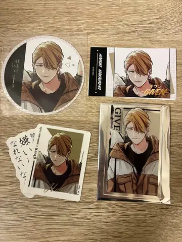 기븐 춘수 금박 카드 아크릴 카드 코스터 스티커 4종 세트