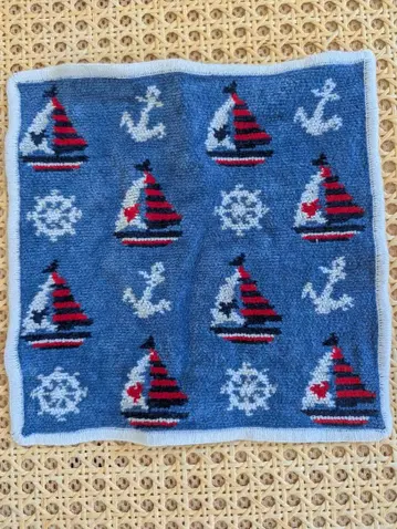 새상품 단종품 FEILER 페이러 고세일링 타월 손수건 요트 패턴