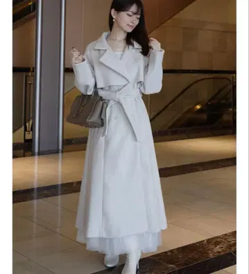 dazzlin 2WAY 컬러 레이디 코트 아이보리