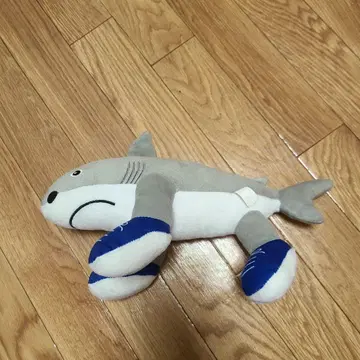 상어 인형 중형 그레이 파랑