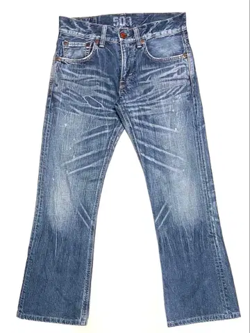 단종품 EDWIN BLUE TRIP 503 부츠컷 바이커 데님