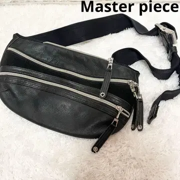 마스터피스 가죽 바디백 숄더백 블랙