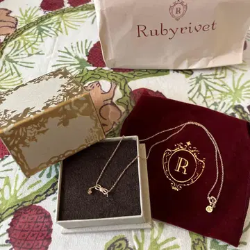 10K abbie 리본 모티브 목걸이