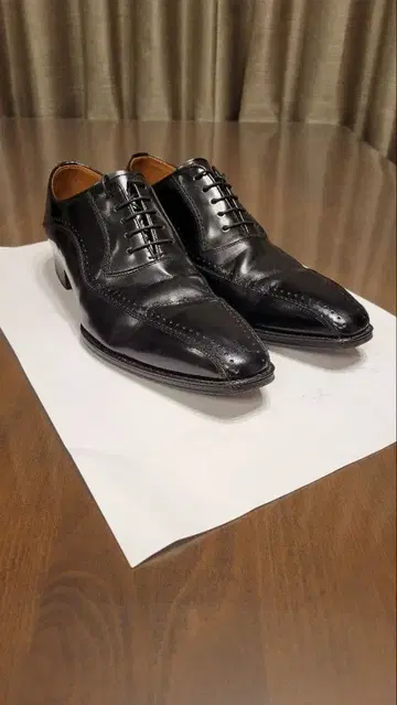 REGAL 912R 스월팁 블랙 가죽 비즈니스 슈즈