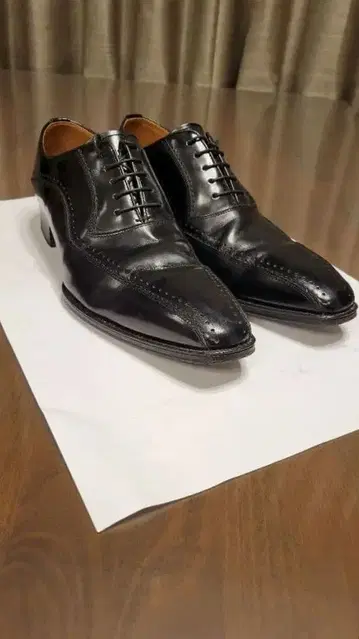 REGAL 912R 스월팁 블랙 가죽 비즈니스 슈즈