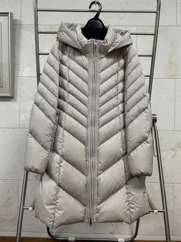 후드 탈부착 가능 롱 다운 코트