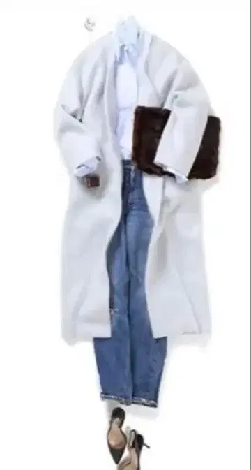 thirdmagazine 시프 가공 모헤어 롱 코트 색스 서드 매거진