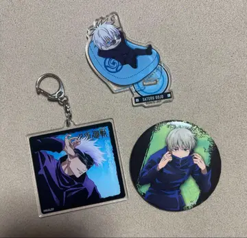 주술회전 고죠 사토루 이누마키 토게 아크릴 스탠드, 키링, 캔뱃지 세트