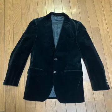 UNITED ARROWS 블랙 벨벳 테일러드 자켓