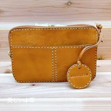 미사용 쥬케로 숄더 수납 백 지갑 컴팩트 여성용 가죽