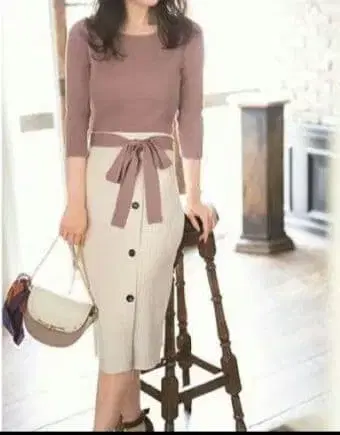 새상품급 아푸와이저 리셰 니트 스커트 셋업 프리 사이즈