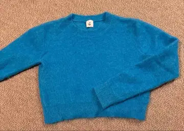 모헤어 니트 로쿠 ROKU 파란색