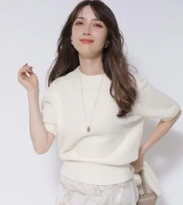 샤이니 벨로아 터치 5분 소매 풀오버 아푸와이저 리셰