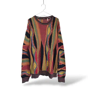 Vintage 3D 니트 90s 00s 크레이지 패턴 구제 의류