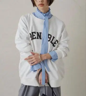 라운지 드레스 로고 맨투맨 풀오버