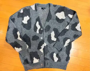 BEAMS 니트 가디건 레오파드 무늬 사이즈 S