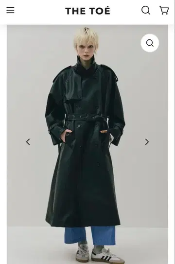thetoe 블랙 트렌치코트