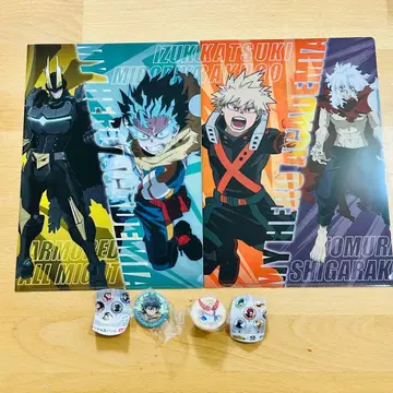 쿠라스시 나의 히어로 아카데미아 클리어 파일 2종 캔뱃지 2종 미니북