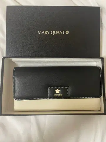 MARY QUANT 장지갑 블랙/아이보리