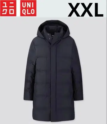 [ 새상품 ] UNIQLO 유니클로 심리스 다운 롱 코트 블랙 XXL