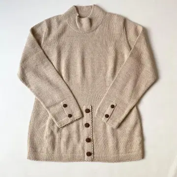 [컨디션 최상] 로얄 알파카 모크넥 하이넥 싸개 버튼 (싸개)