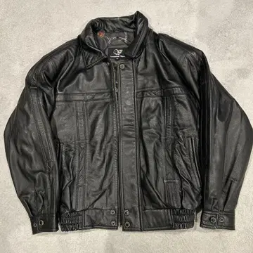 International Vogger 블랙 가죽 자켓 M
