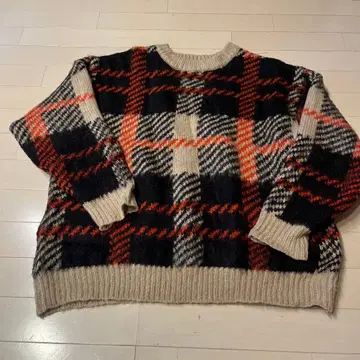 FREAK'S STORE 체크 무늬 니트 스웨터