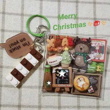 가챠 파우치 루돌프 곰돌이와 크리스마스