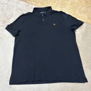 Abercrombie&Fitch 블랙 피케 셔츠 XL 사이즈 사슴 자수